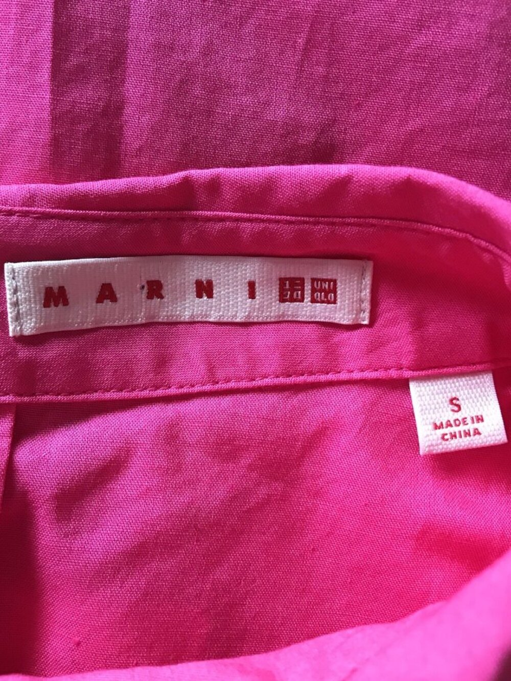 MARNI Uniqlo Women Pleated Sleeveless Blouse Pink Size Small NWT - Picture 7 of 9